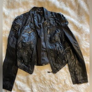 Girls’ faux leather jacket size 10/12